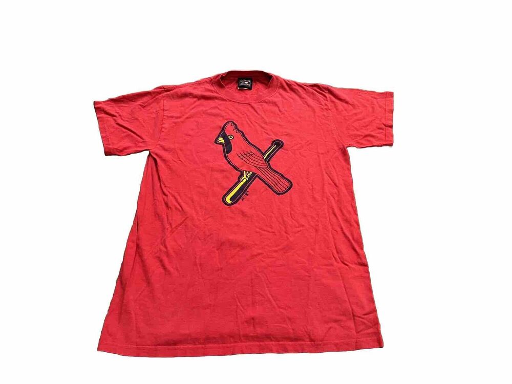 Vintage Majestic Mens Red MLB St. Louis Cardinals T-Shirt Size L LARGE